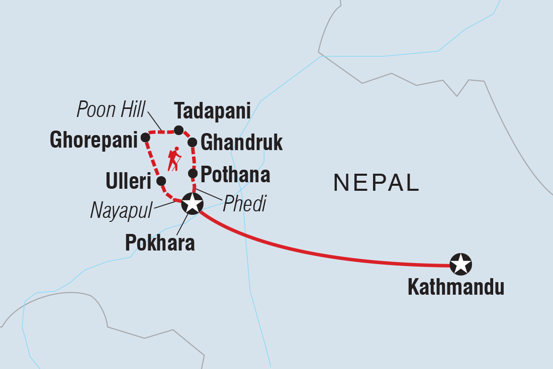 Annapurna Foothills route map