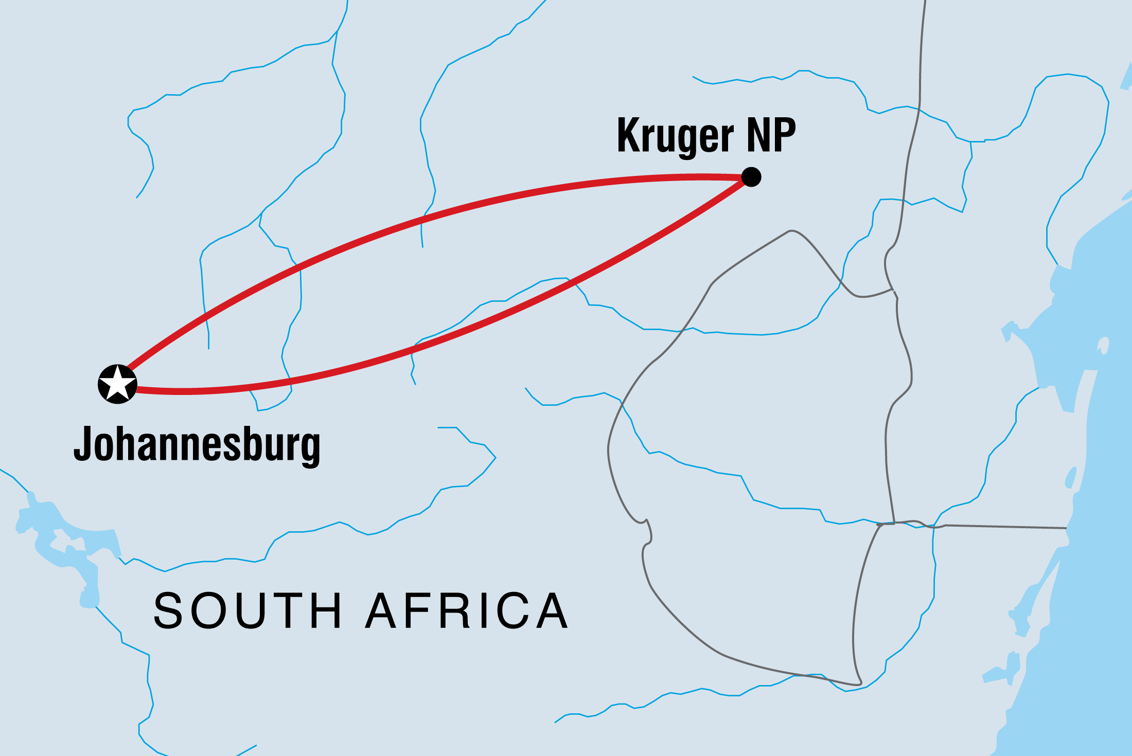 Kruger Lodge Experience route map
