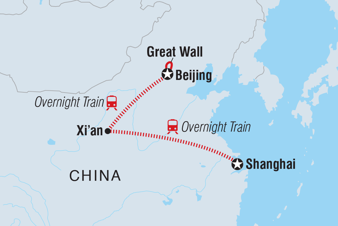 North China Getaway Itinerary Map