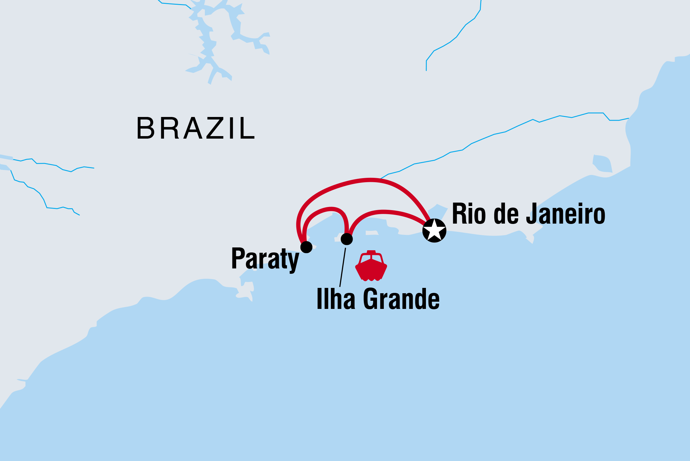 Best of Brazil route map