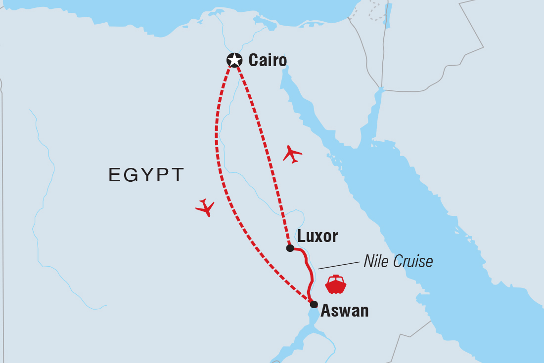 Premium Egypt Itinerary Map
