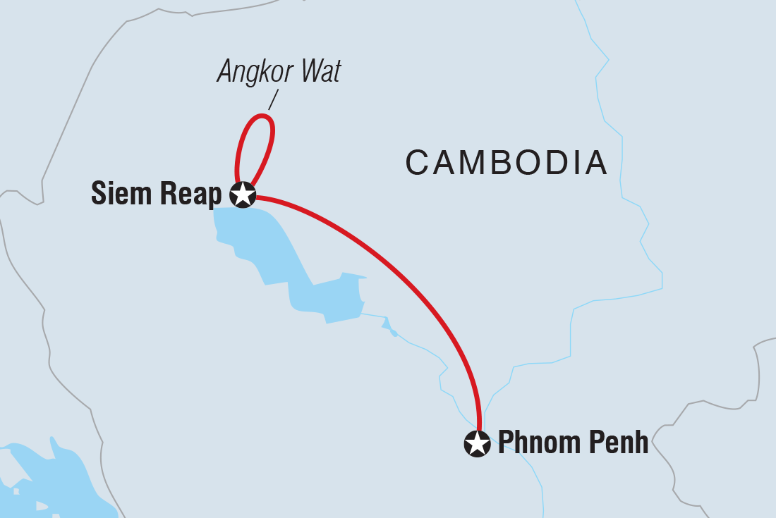 Premium Cambodia Itinerary Map