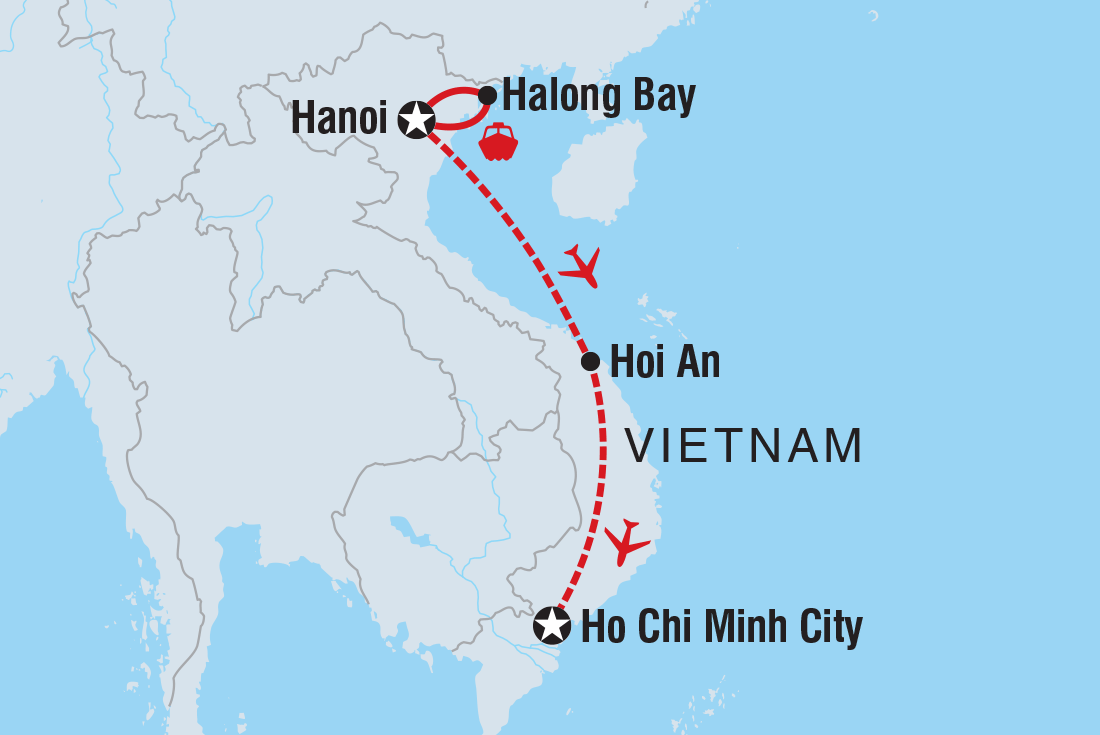 Premium Vietnam Itinerary Map