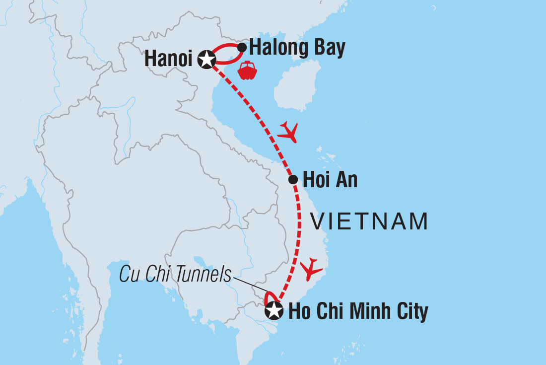 Premium Vietnam Itinerary Map