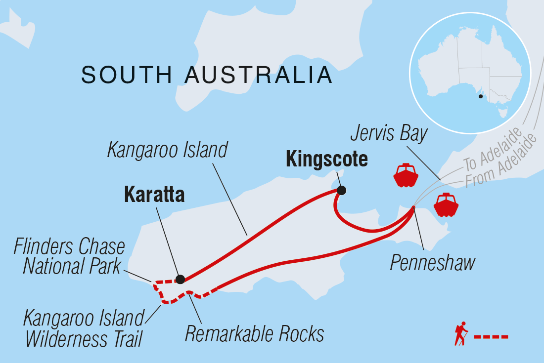 Hike the Kangaroo Island Wilderness Trail Itinerary Map