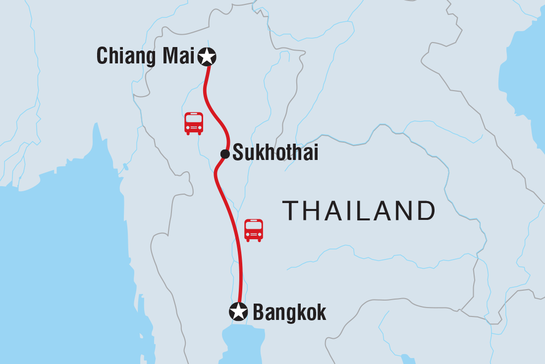Simply Northern Thailand Itinerary Map