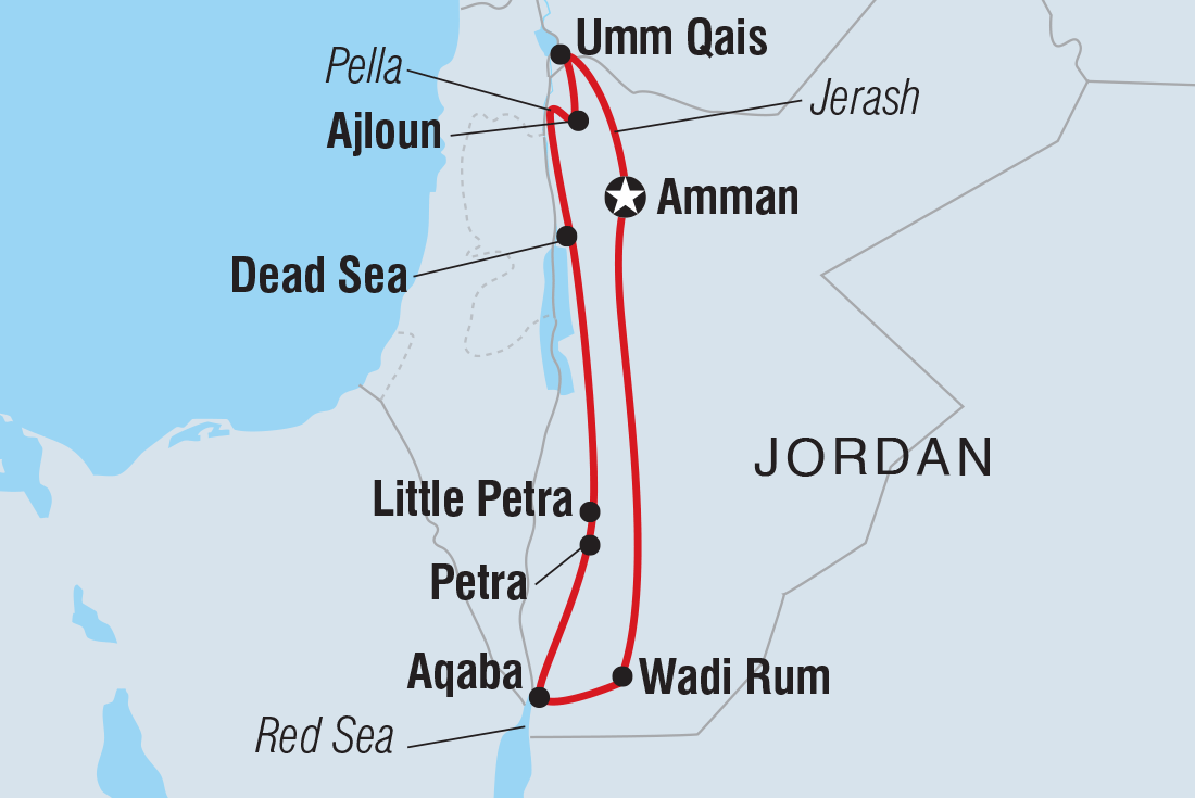 Jordan Uncovered route map