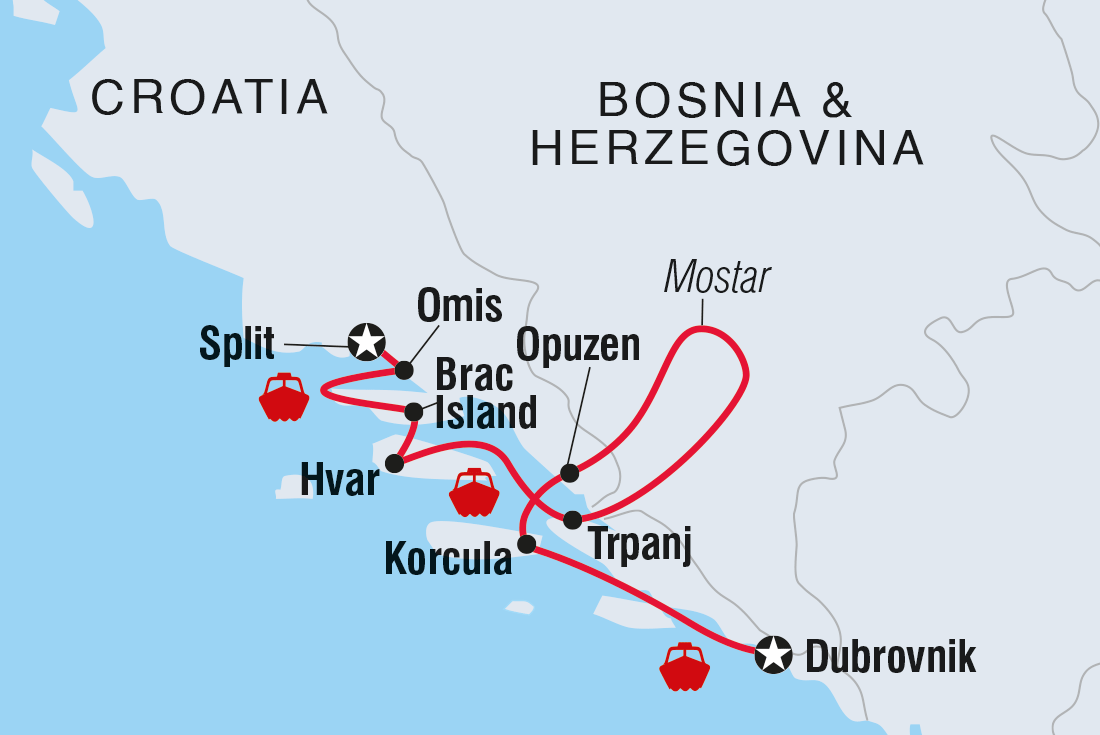 Croatian Coastal Cruising: Dubrovnik to Split (Aurora)
