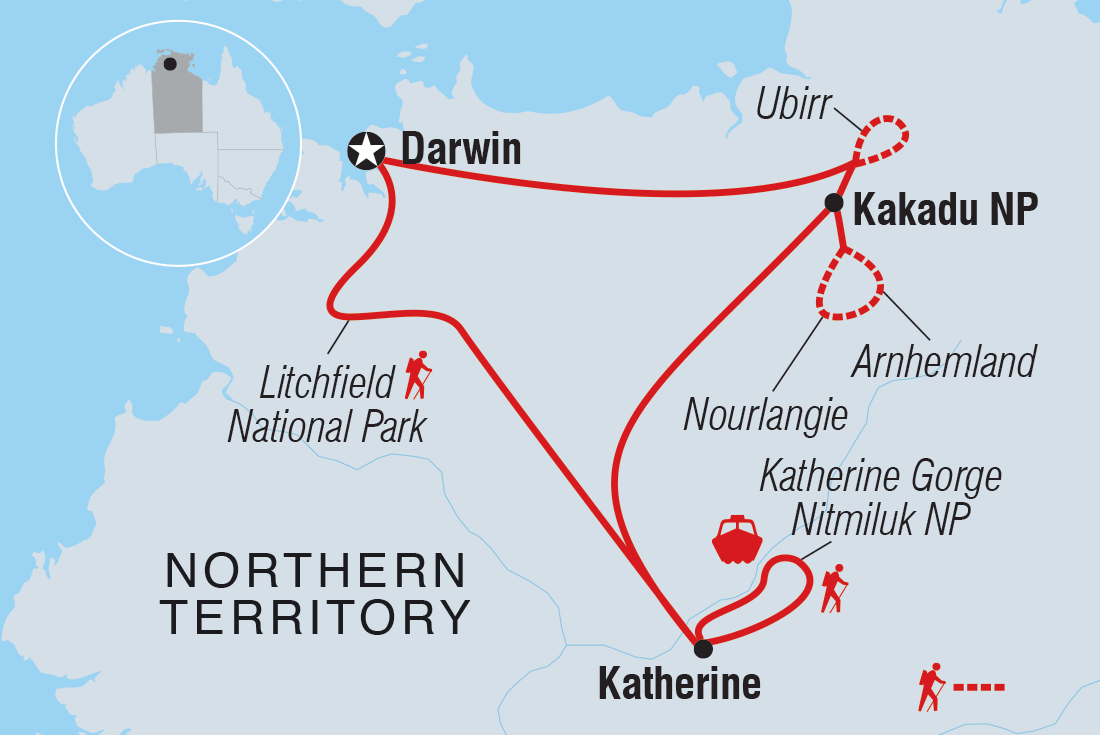 Walk Kakadu National Park route map