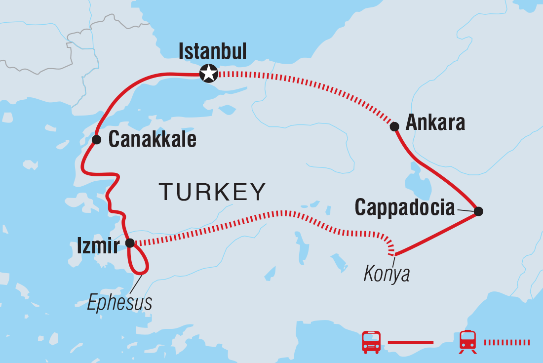 Simply Turkey route map