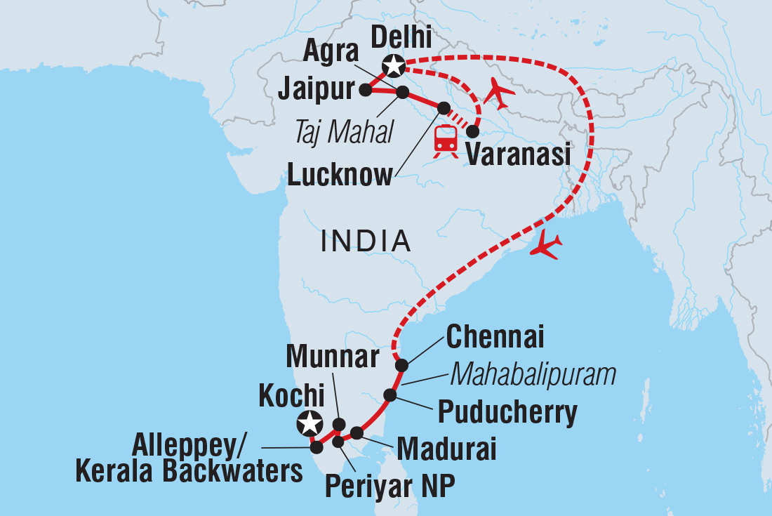 Trip route map