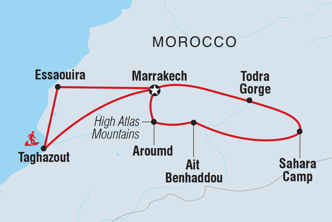Real Morocco route map