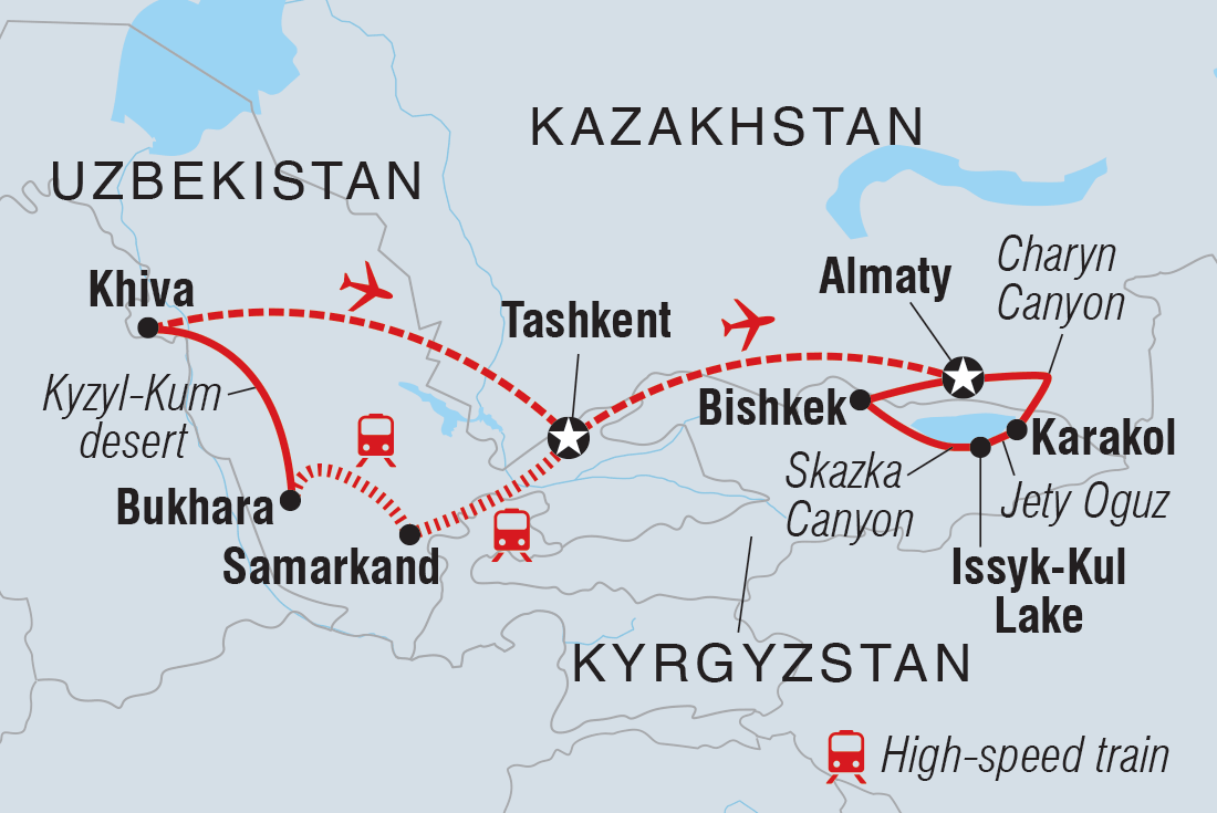 Trip route map