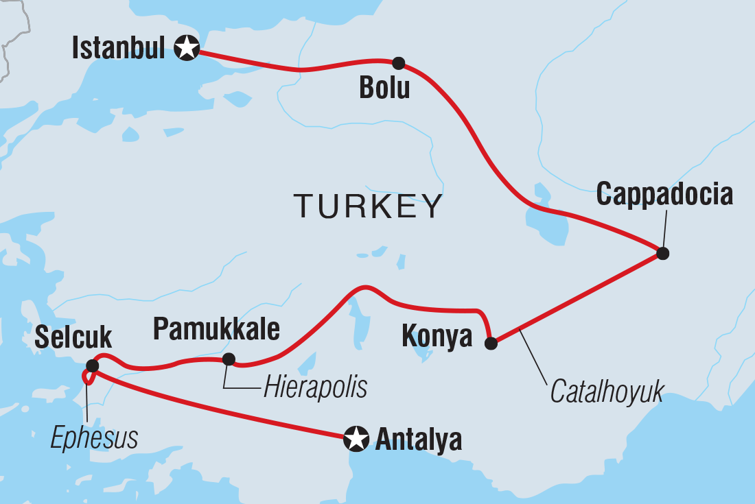 Classic Turkey route map