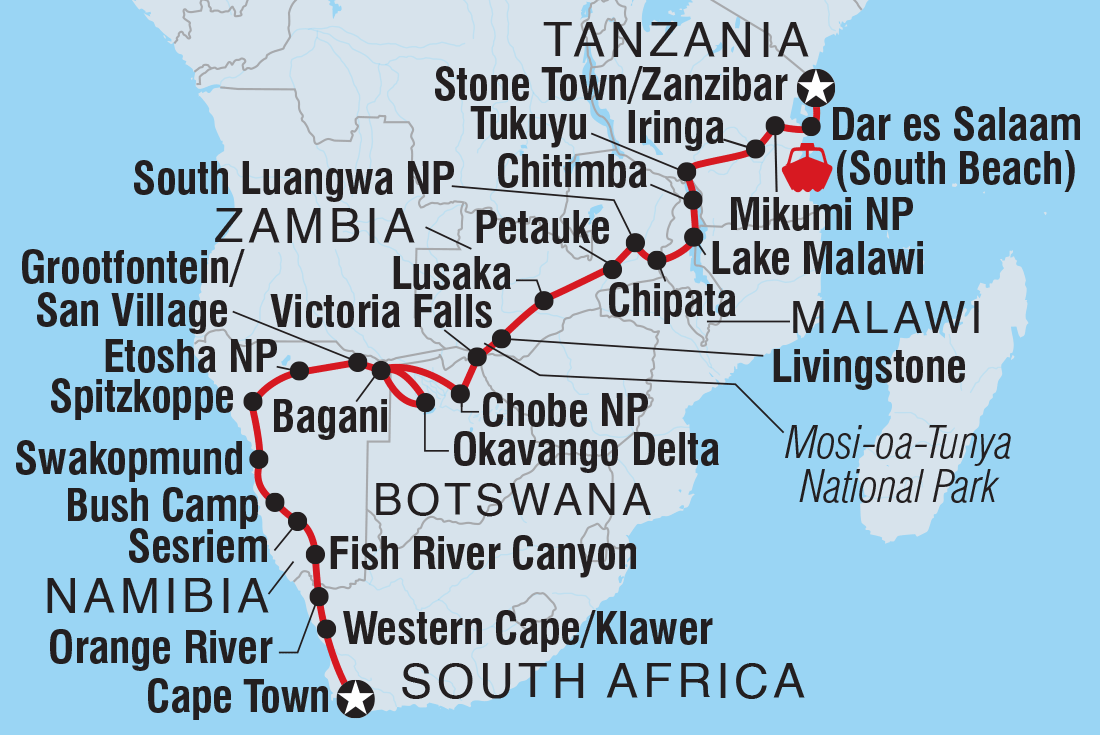 Cape Town to Zanzibar