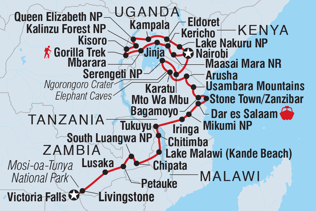 Victoria Falls to Gorillas