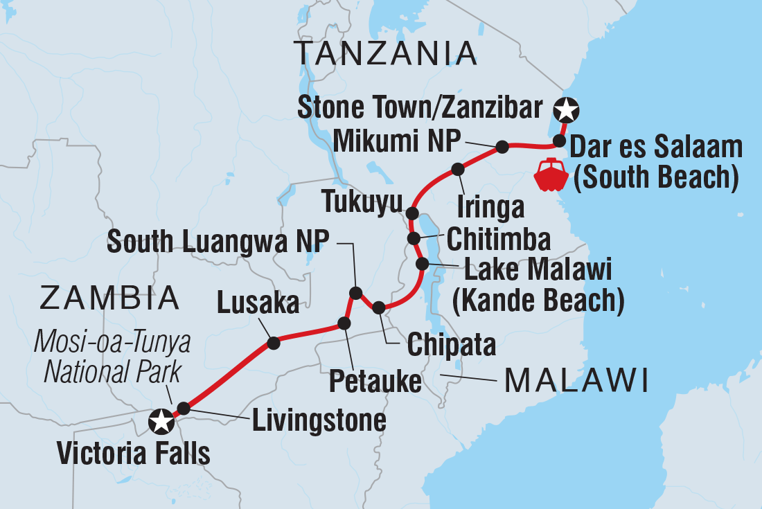 Vic Falls to Zanzibar